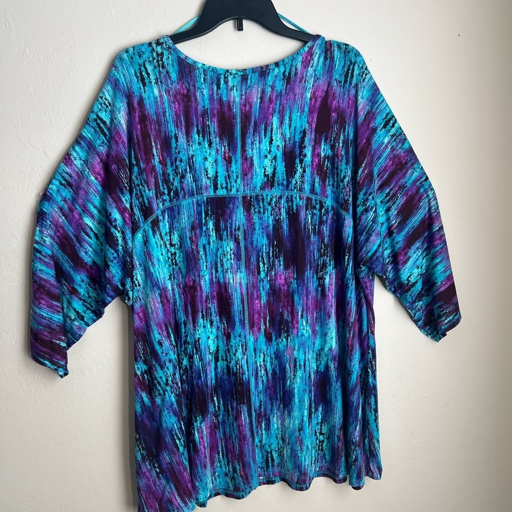🫟Cynthia Rowley 🫟#Blue and Purple Tunic Top#WNT - Picture 4 of 6